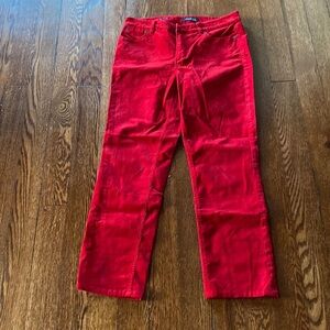 Talbots Flawless Red 5-Pocket Straight Leg Corduroy Pants SIZE 8